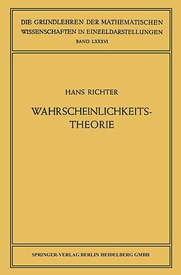 E-Book (pdf) Wahrscheinlichkeitstheorie von Hans Richter