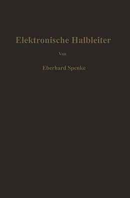 E-Book (pdf) Elektronische Halbleiter von Eberhard Spenke