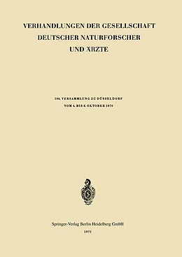 Kartonierter Einband Verhandlungen der Gesellschaft Deutscher Naturforscher und Ärzte von Kenneth A. Loparo