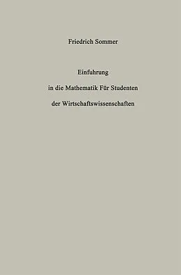 E-Book (pdf) Einführung in die Mathematik von Friedrich Sommer