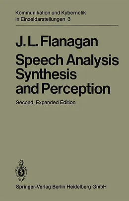 E-Book (pdf) Speech Analysis Synthesis and Perception von James L Flanagan