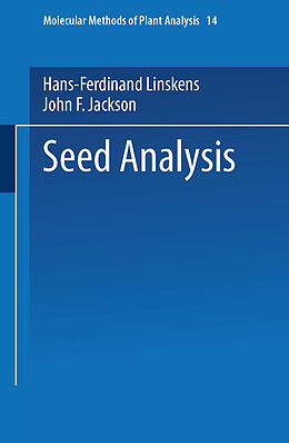 Couverture cartonnée Seed Analysis de 