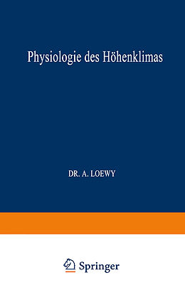 Kartonierter Einband Physiologie des Höhenklimas von A. Loewy