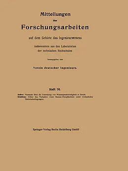 E-Book (pdf) Mitteilungen über Forschungsarbeiten auf dem Gebiete des Ingenieurwesens insbesondere aus den Laboratorien der technischen Hochschulen von Karl Andres, Anton Gramberg