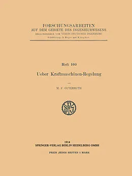 E-Book (pdf) Ueber Kraftmaschinen-Regelung von M. F. Gutermuth