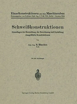 E-Book (pdf) Schweißkonstruktionen von R. Hänchen