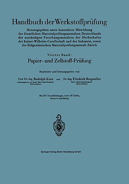 E-Book (pdf) Papier- und Zellstoff-Prüfung von Rudolph Korn, Friedrich Burgstaller