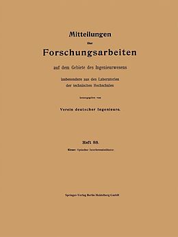 E-Book (pdf) Mitteilungen über Forschungsarbeiten auf dem Gebiete des Ingenieurwesens von Josef Kirner
