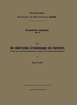 E-Book (pdf) Die elektrischen Erscheinungen des Gewitters von Hans Israel