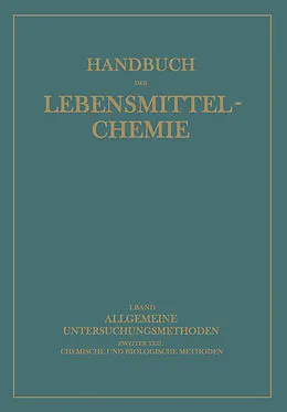 E-Book (pdf) Allgemeine Untersuchungsmethoden von A. Bömer, A. Juckenack, J. Tillmans