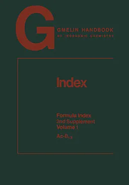 E-Book (pdf) Index. Formula Index von Paul Velic, Rudolf Warncke, Rainer Bohrer