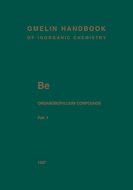 Couverture cartonnée Be Organoberyllium Compounds de Hubert Schmidbaur