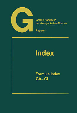 Couverture cartonnée Gmelin Handbuch der Anorganischen Chemie de 