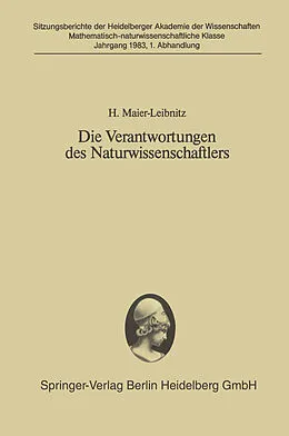 E-Book (pdf) Die Verantwortungen des Naturwissenschaftlers von H. Maier-Leibnitz