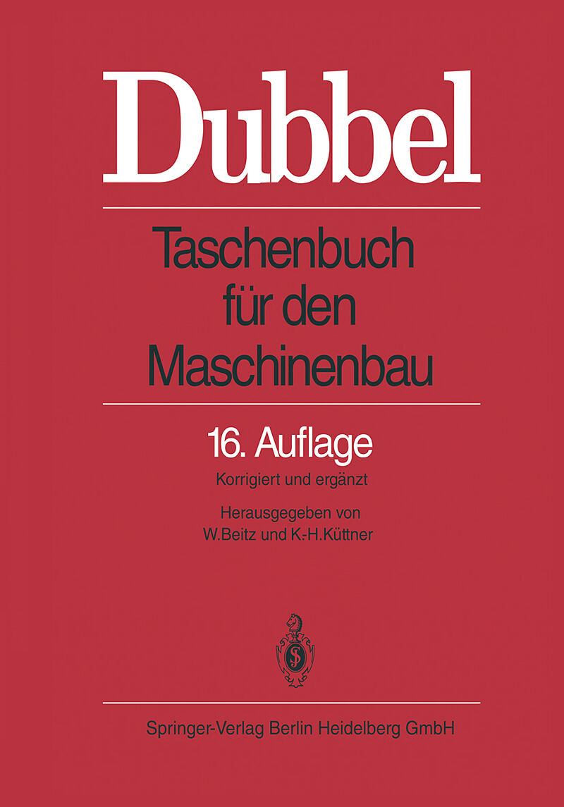 Dubbel: Taschenbuch für den Maschinenbau