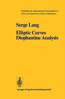 E-Book (pdf) Elliptic Curves von S. Lang