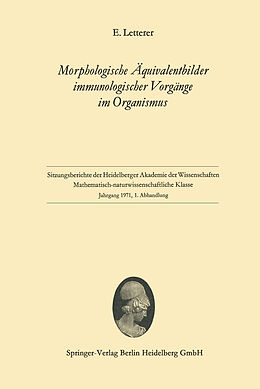 E-Book (pdf) Morphologische Äquivalentbilder immunologischer Vorgänge im Organismus von Erich Letterer