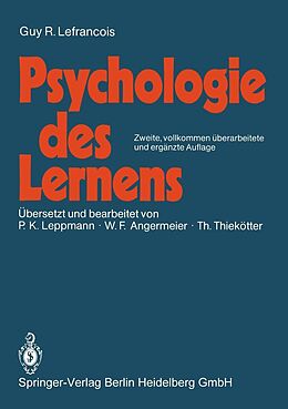 E-Book (pdf) Psychologie des Lernens von Guy R. Lefrancois