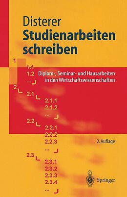 E-Book (pdf) Studienarbeiten schreiben von Georg Disterer