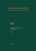 E-Book (pdf) Ge. Organogermanium Compounds von Frank Glocking, Ulrich Krüerke, Jacques Satge