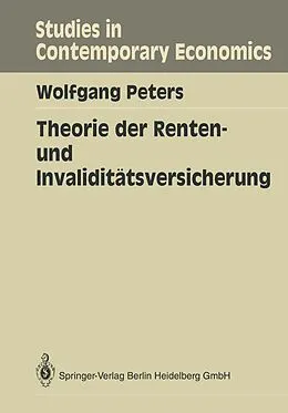 E-Book (pdf) Theorie der Renten- und Invaliditätsversicherung von Wolfgang Peters