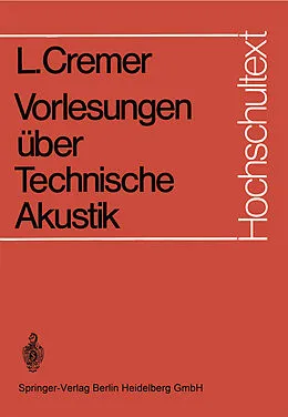 E-Book (pdf) Vorlesungen über Technische Akustik von Lothar Cremer