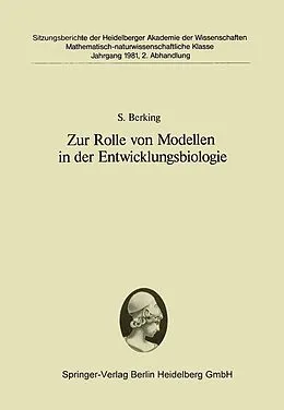 E-Book (pdf) Zur Rolle von Modellen in der Entwicklungsbiologie von S. Berking
