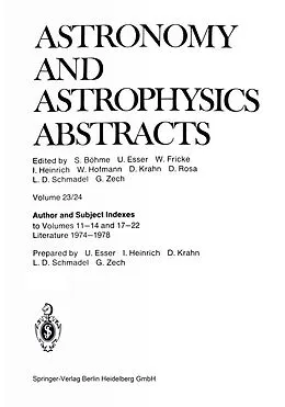E-Book (pdf) Author and Subject Indexes von S. Böhme, Ute Esser, Walter Fricke