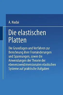 E-Book (pdf) Die elastischen Platten von A. Nadai