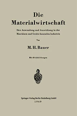 E-Book (pdf) Die Materialwirtschaft von Max H. Bauer
