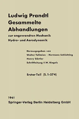 E-Book (pdf) Ludwig Prandtl Gesammelte Abhandlungen von L. Prandtl