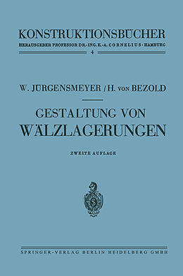 Kartonierter Einband Gestaltung von Wälzlagerungen von Wilhelm Jürgensmeyer