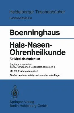 E-Book (pdf) Hals-Nasen-Ohrenheilkunde für Medizinstudenten von H. - G. Boenninghaus