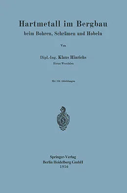 E-Book (pdf) Hartmetall im Bergbau von K. Hinrichs