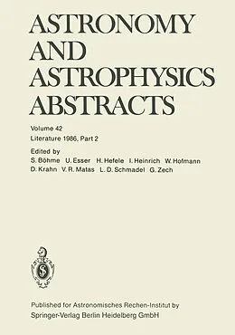 E-Book (pdf) Astronomy and Astrophysics Abstracts von S. Böhme, U. Esser, H. Hefele