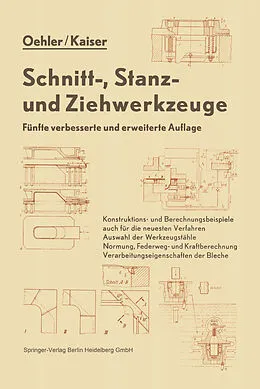 E-Book (pdf) Schnitt-, Stanz- und Ziehwerkzeuge von Gerhard Oehler, Fritz Kaiser