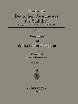 E-Book (pdf) Versuche mit Schraubenverbindungen von O. Graf