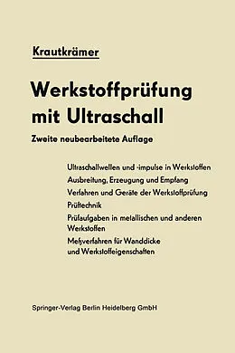 E-Book (pdf) Werkstoffprüfung mit Ultraschall von Josef Krautkrämer, Herbert Krautkrämer