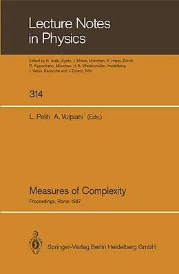 Kartonierter Einband Measures of Complexity von 