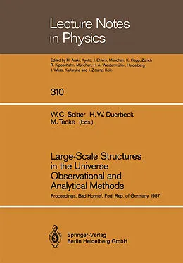 Kartonierter Einband Large-Scale Structures in the Universe Observational and Analytical Methods von 