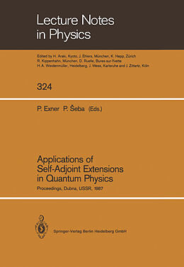 Kartonierter Einband Applications of Self-Adjoint Extensions in Quantum Physics von 