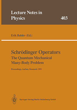 Kartonierter Einband Schrödinger Operators The Quantum Mechanical Many-Body Problem von 