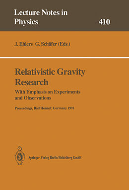 Kartonierter Einband Relativistic Gravity Research von 