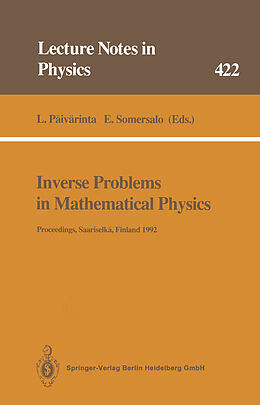 Kartonierter Einband Inverse Problems in Mathematical Physics von 