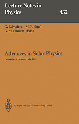 Kartonierter Einband Advances in Solar Physics von 