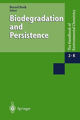 Couverture cartonnée Biodegradation and Persistence de 