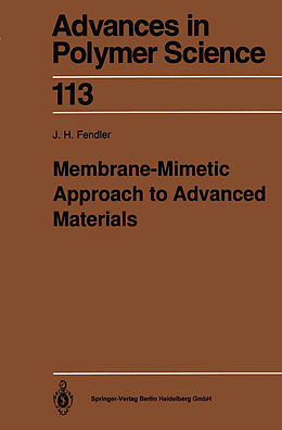 Couverture cartonnée Membrane-Mimetic Approach to Advanced Materials de Janos H. Fendler