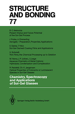 Couverture cartonnée Chemistry, Spectroscopy and Applications of Sol-Gel Glasses de 