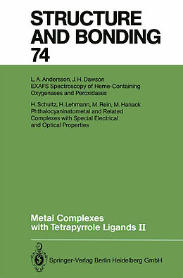 Couverture cartonnée Metal Complexes with Tetrapyrrole Ligands II de 