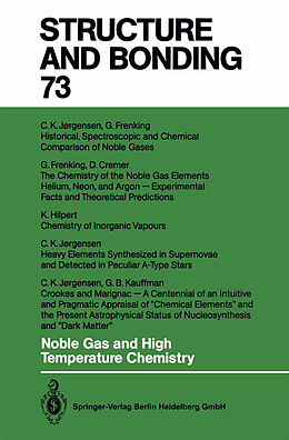 Couverture cartonnée Noble Gas and High Temperature Chemistry de 